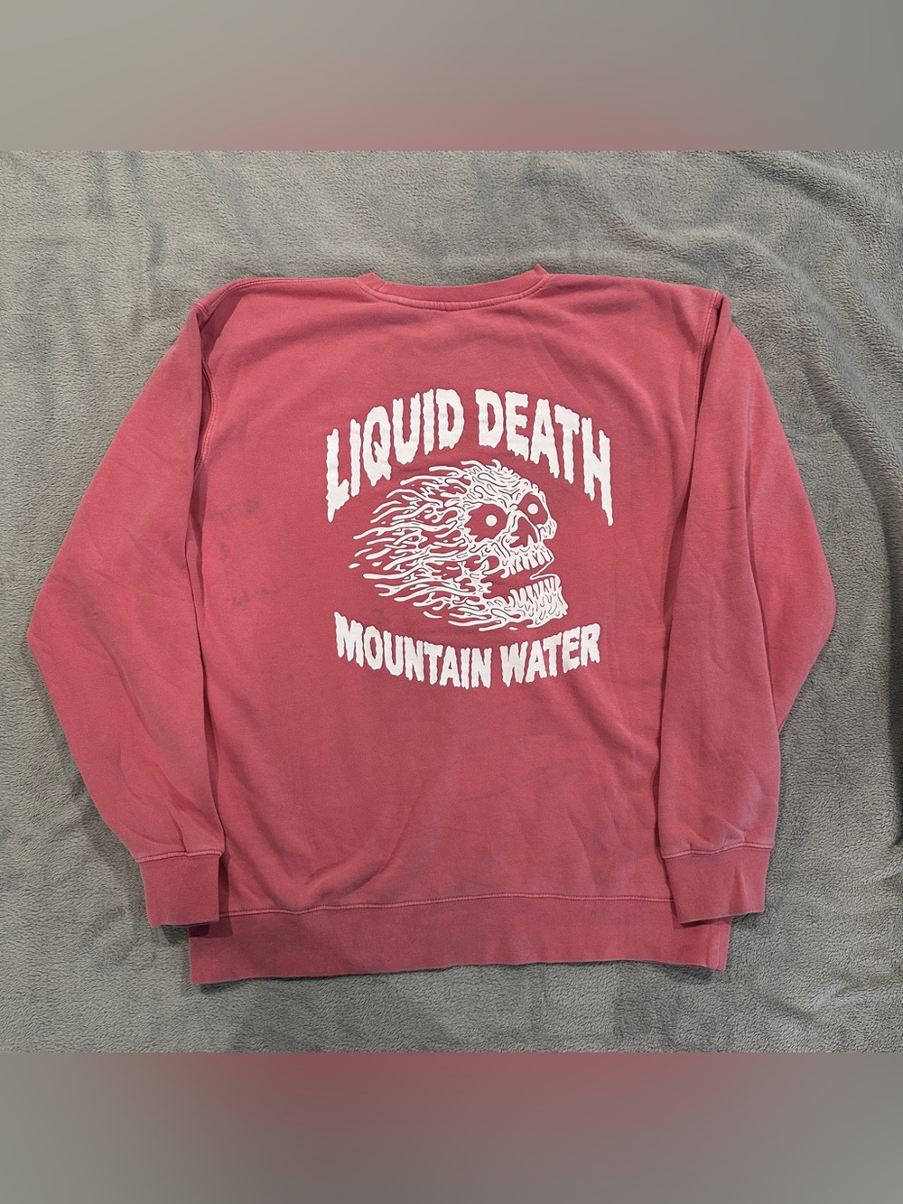 Liquid Death 'Mountain Water' Graphic Sweatshirt - Red